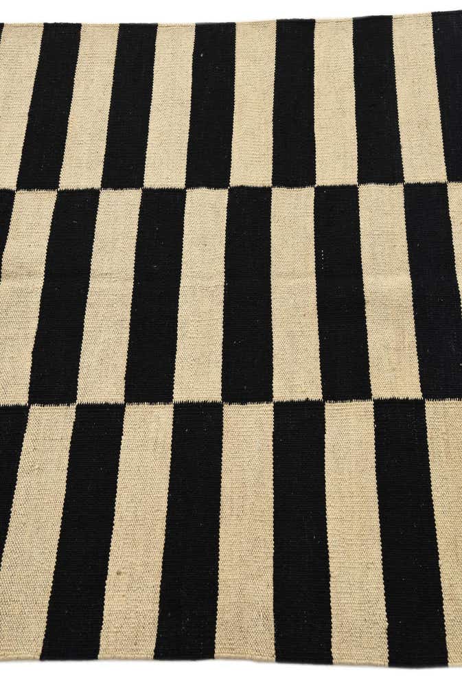 3' 4 x 4' 11 Hand Woven Kilim Modern Wool Rug
