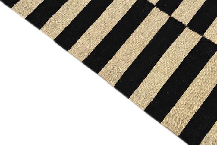 3' 4 x 4' 11 Hand Woven Kilim Modern Wool Rug