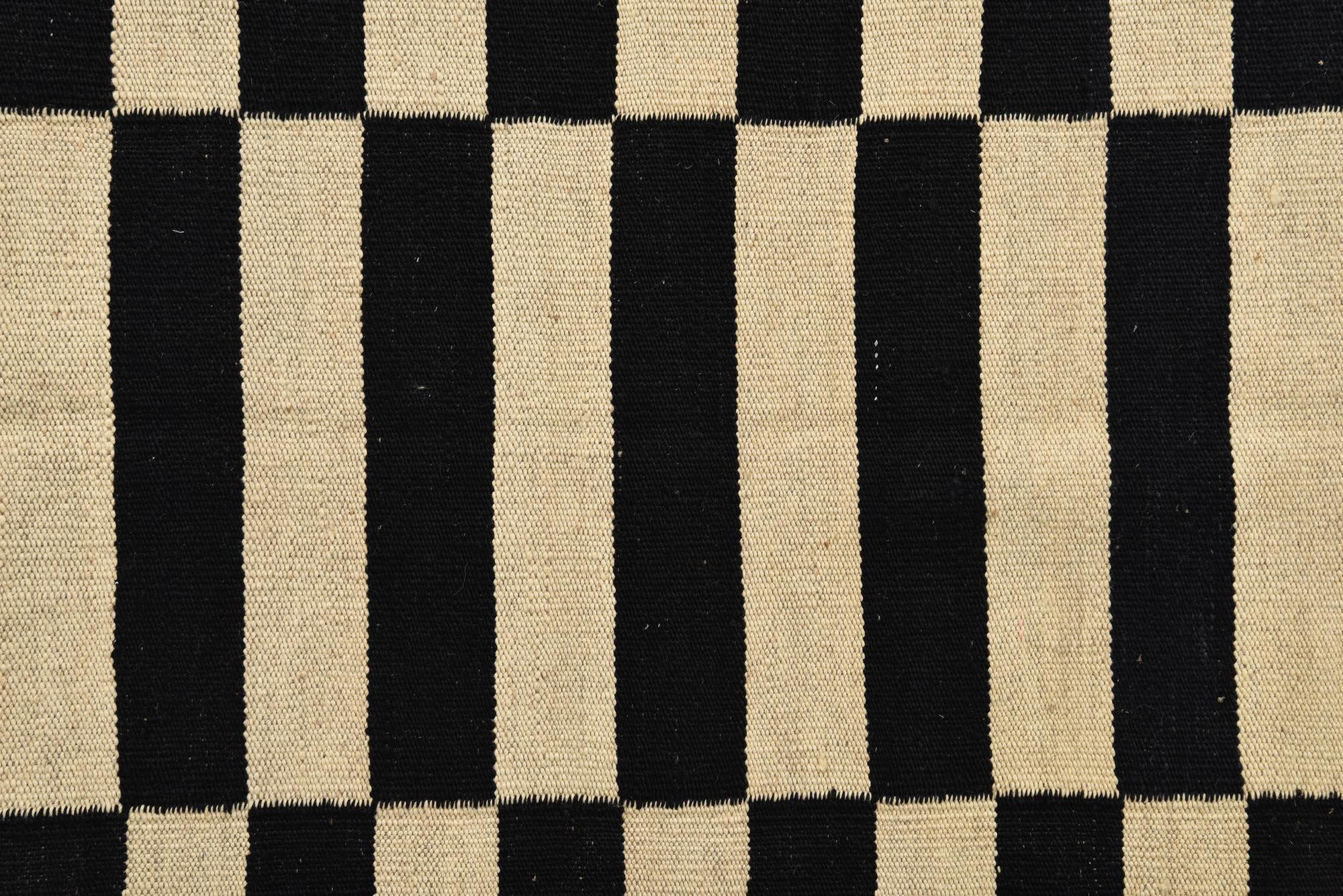 3' 4 x 4' 11 Hand Woven Kilim Modern Wool Rug
