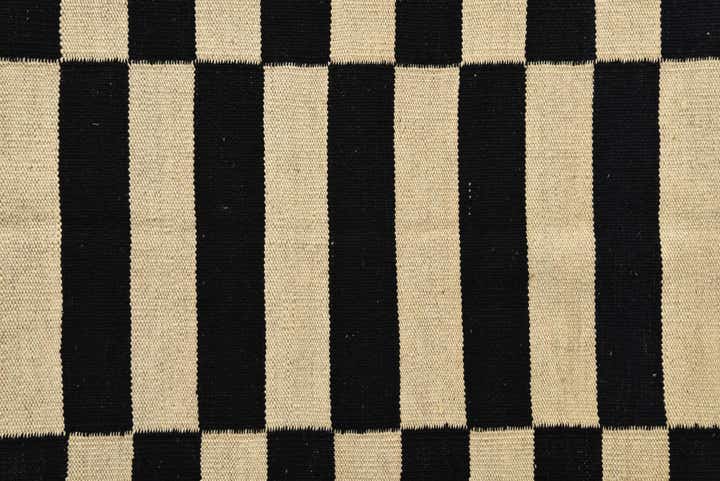 3' 4 x 4' 11 Hand Woven Kilim Modern Wool Rug