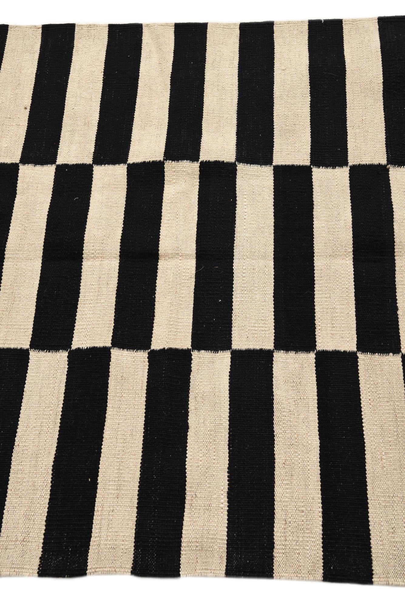 3' 2 x 4' 9 Hand Woven Kilim Modern Wool Rug