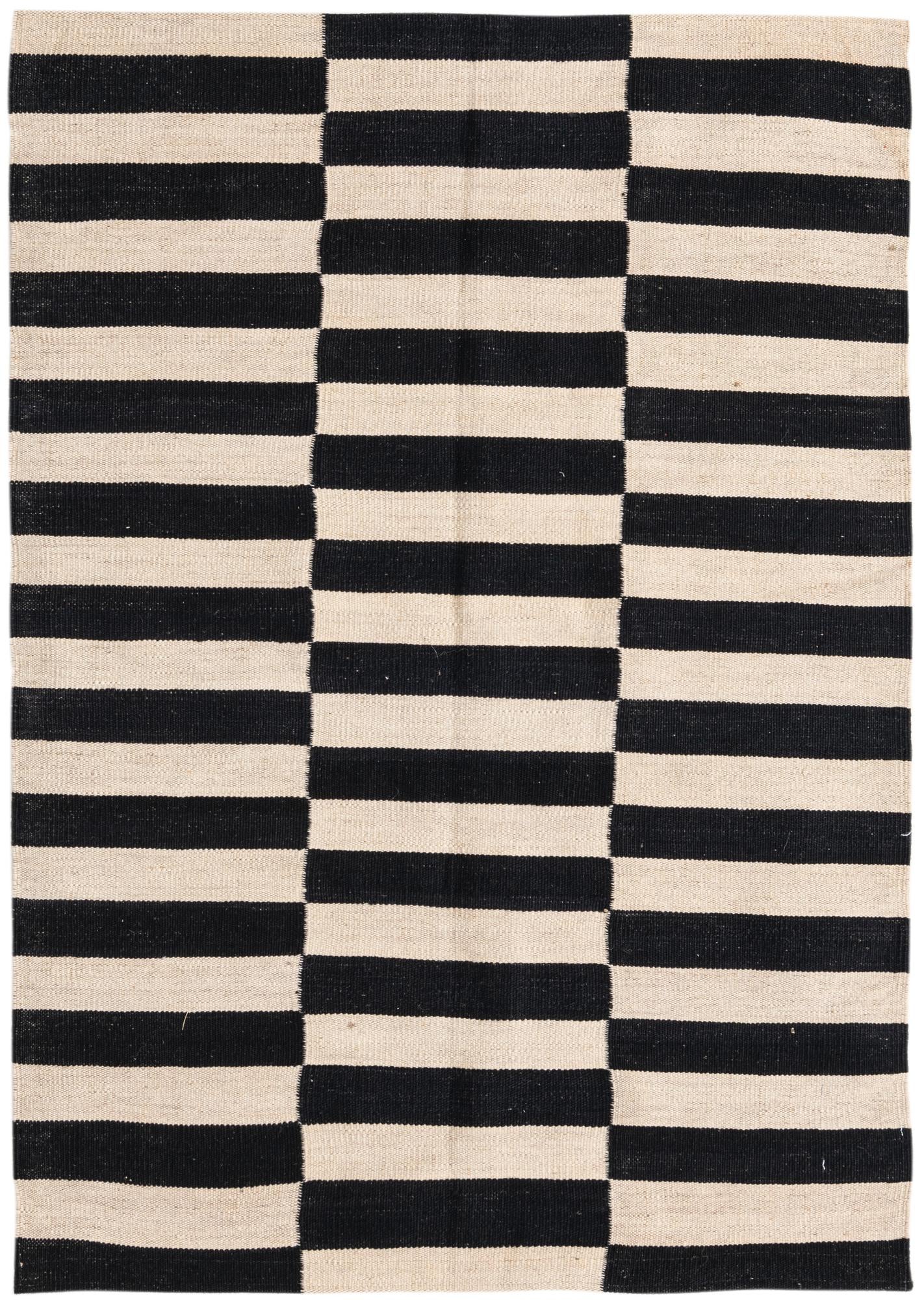 3' 2 x 4' 9 Hand Woven Kilim Modern Wool Rug