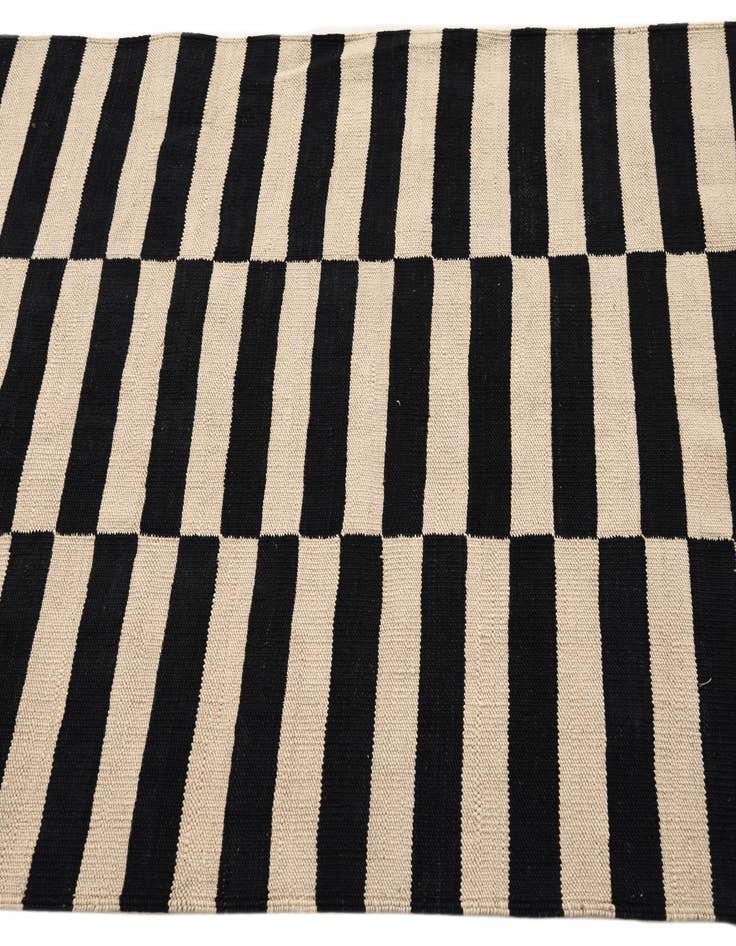 Detail image of 3' 5 x 4' 9  Hand Woven Kilim Modern Wool Rug