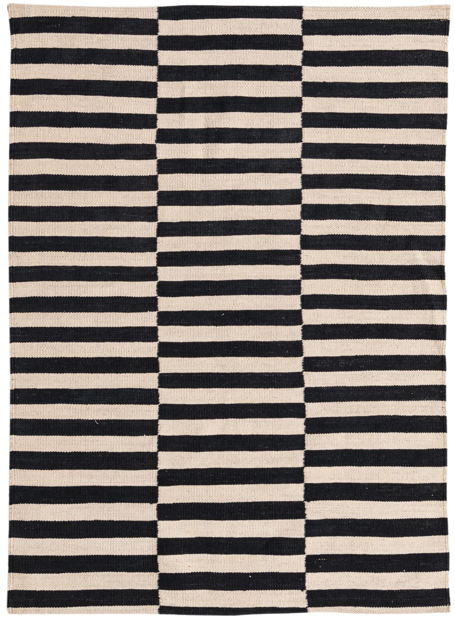 3' 5 x 4' 9 Hand Woven Kilim Modern Wool Rug