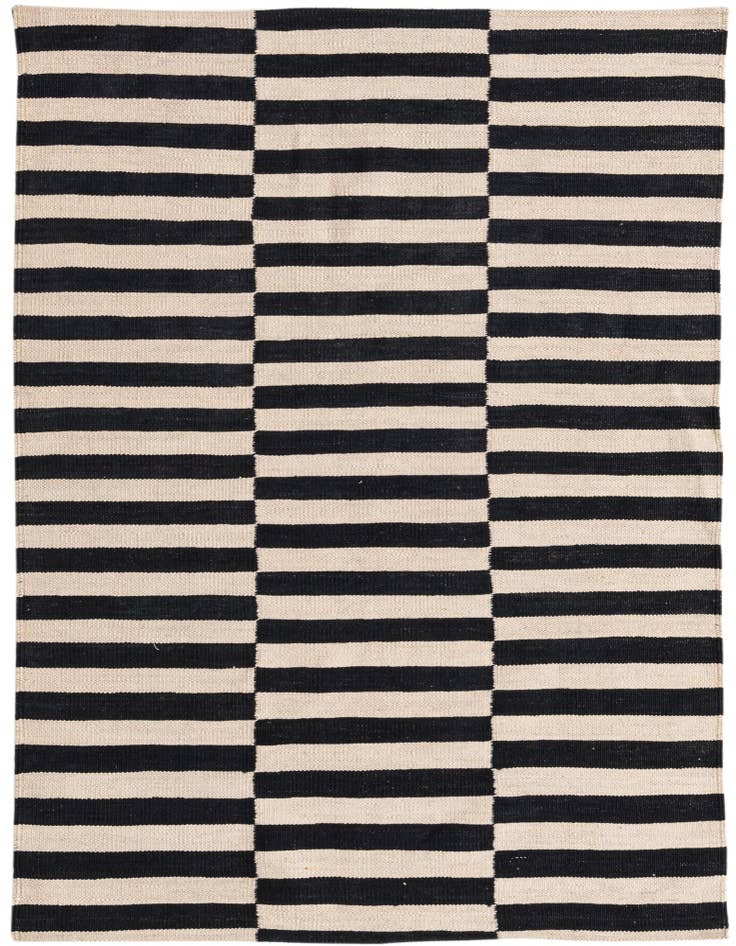 Detail image of 3' 5 x 4' 9 Hand Woven Kilim Modern Wool Rug