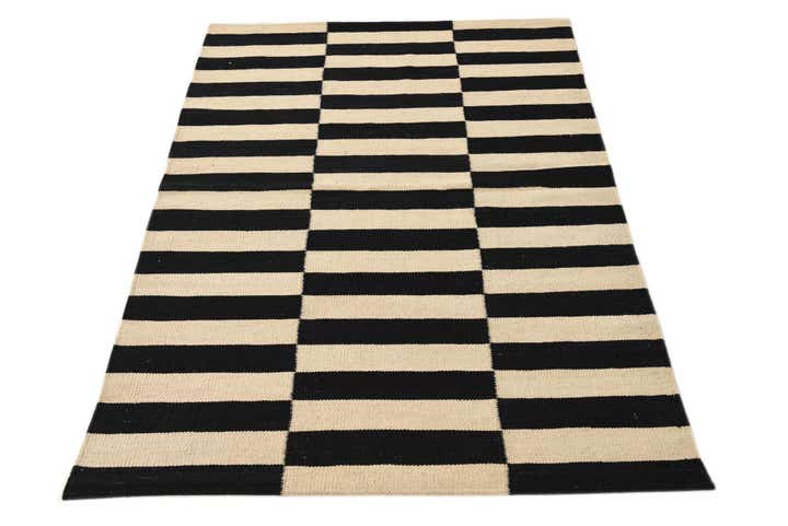 3' 5 x 4' 10 Hand Woven Kilim Modern Wool Rug