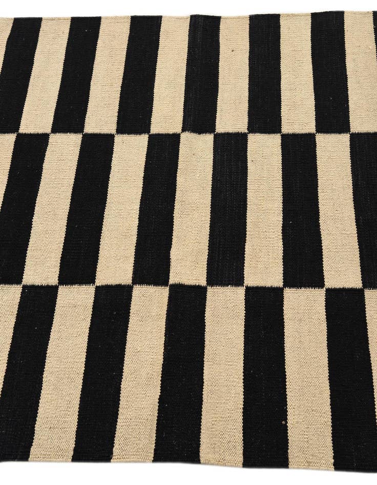 Detail image of 3' 5 x 4' 10 Hand Woven Kilim Modern Wool Rug