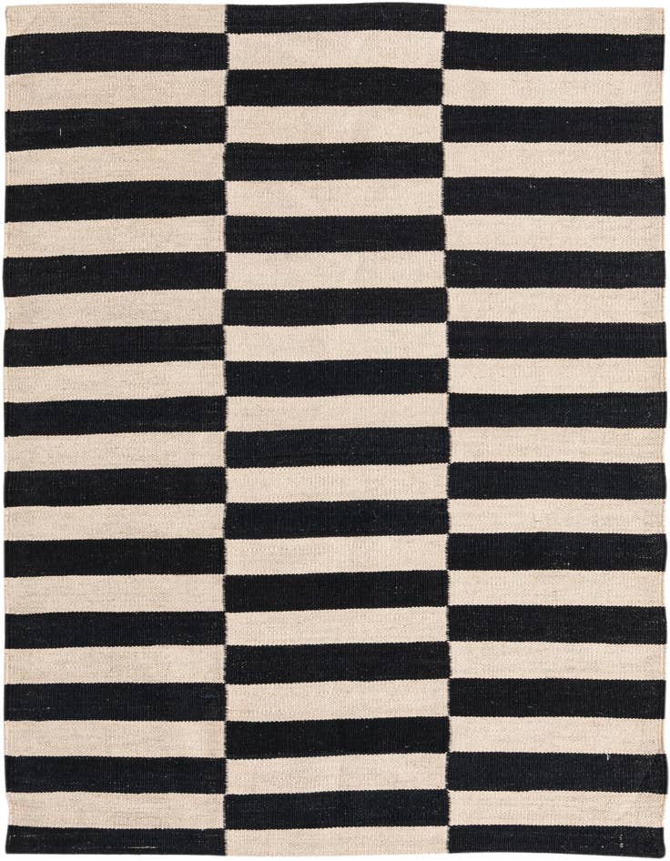 Detail image of 3' 3 x 4' 10 Hand Woven Kilim Modern Wool Rug