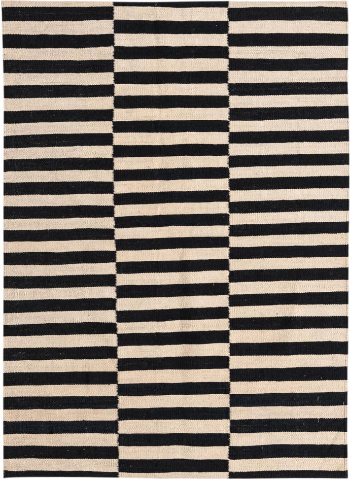 Detail image of 3' 5 x 4' 9 Hand Woven Kilim Modern Wool Rug