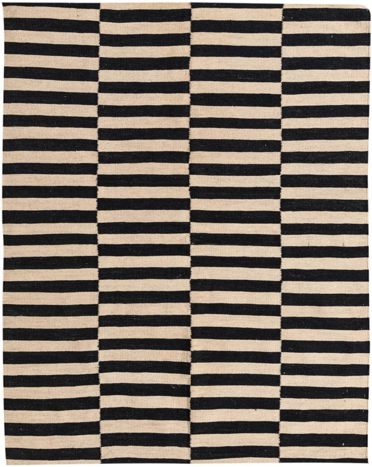 Detail image of 4' 11 x 6' Hand Woven Kilim Modern Wool Rug