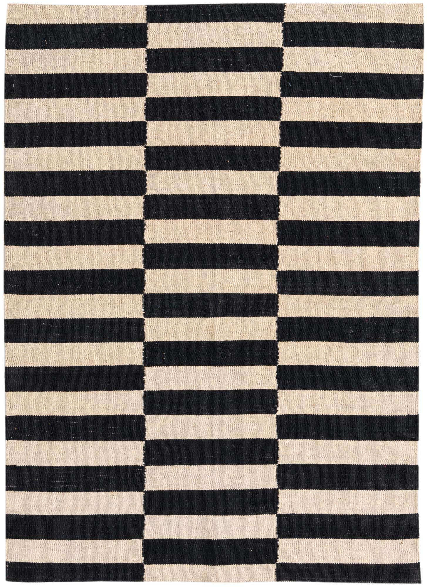 3' 6 x 4' 10 Hand Woven Kilim Modern Wool Rug