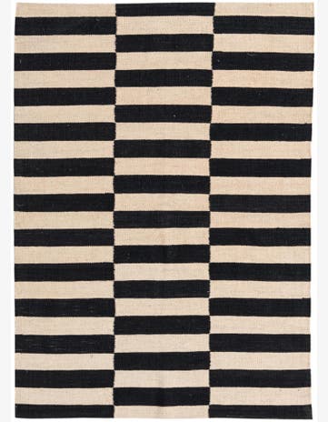 3' 6 x 4' 10 Hand Woven Kilim Modern Wool Rug