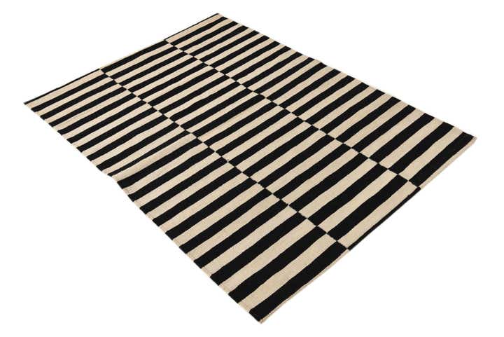 3' 4 x 4' 9 Hand Woven Kilim Modern Wool Rug