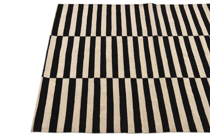 3' 4 x 4' 9 Hand Woven Kilim Modern Wool Rug