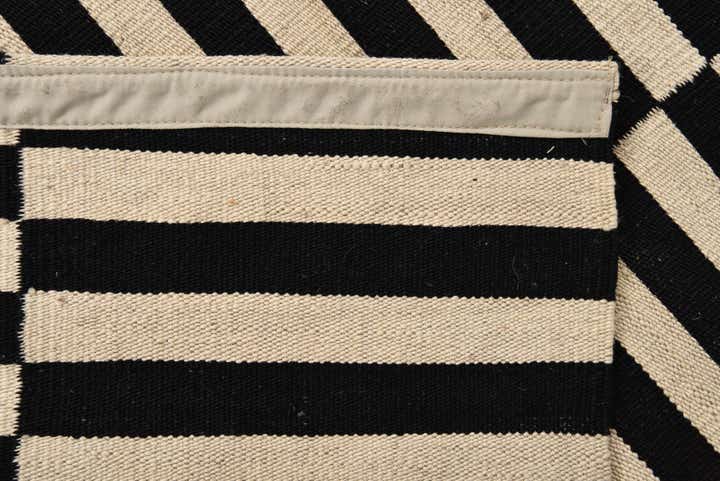 3' 4 x 4' 9 Hand Woven Kilim Modern Wool Rug