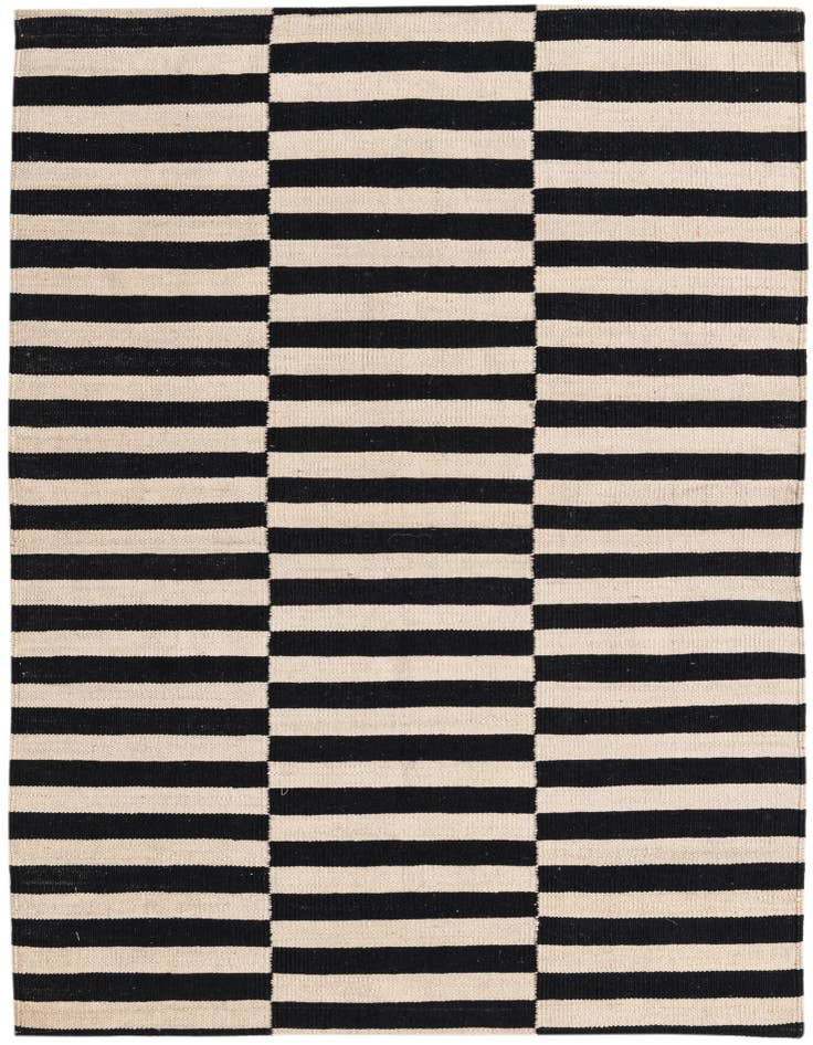 Detail image of 3' 4 x 4' 9 Hand Woven Kilim Modern Wool Rug