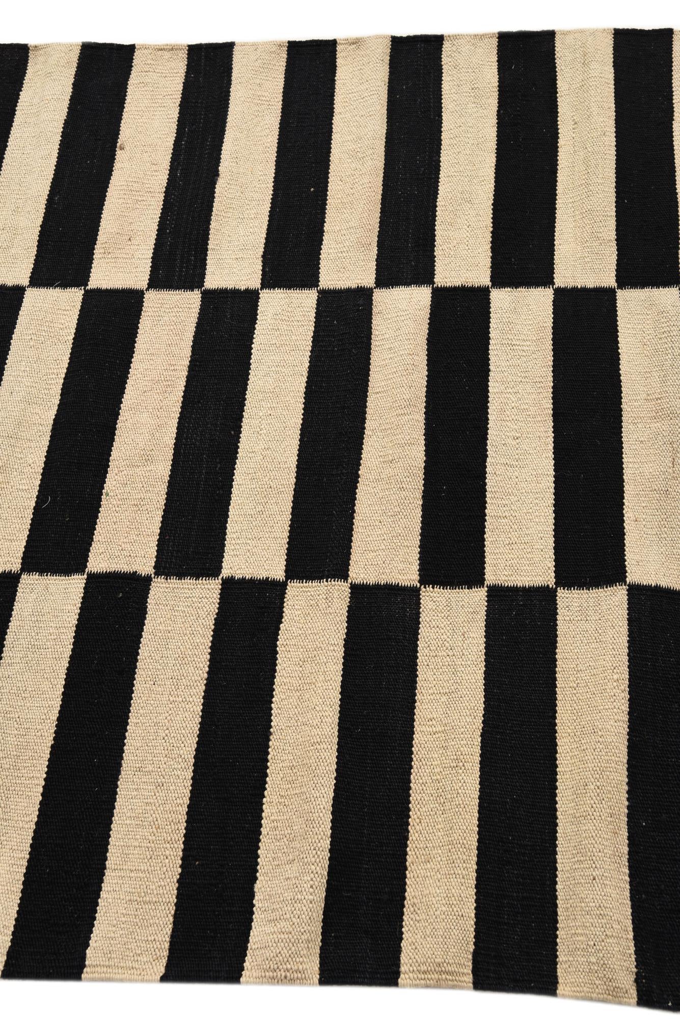 3' 4 x 4' 8 Hand Woven Kilim Modern Wool Rug