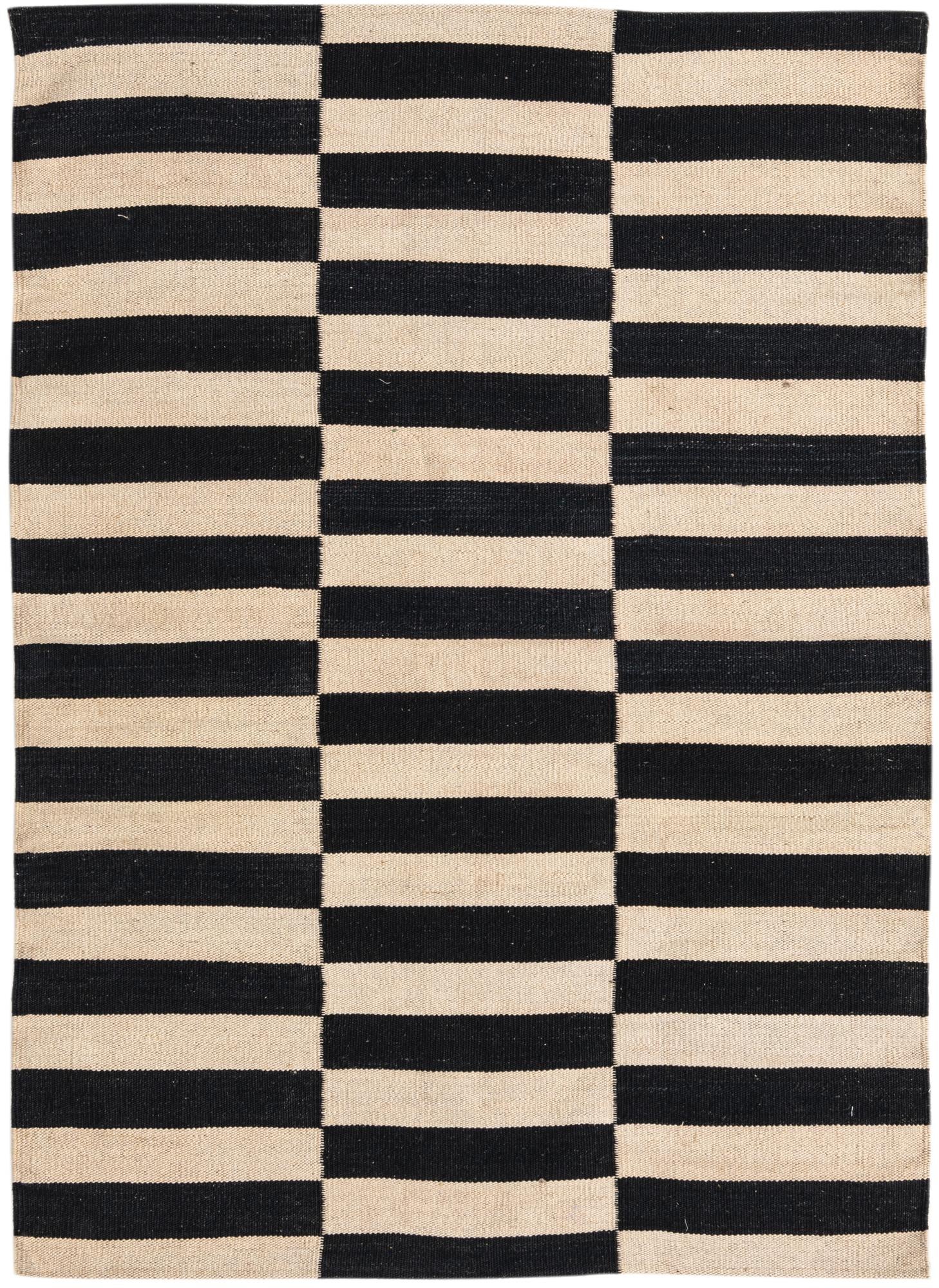 3' 4 x 4' 8 Hand Woven Kilim Modern Wool Rug