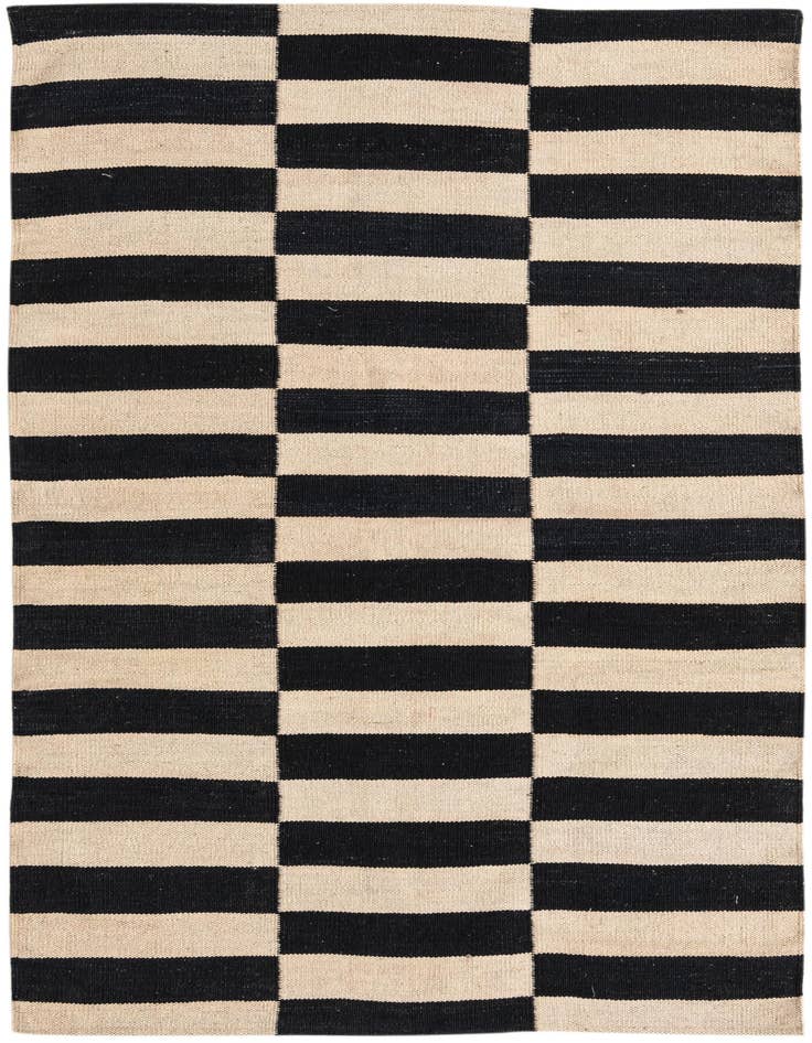 Detail image of 3' 4 x 4' 8 Hand Woven Kilim Modern Wool Rug
