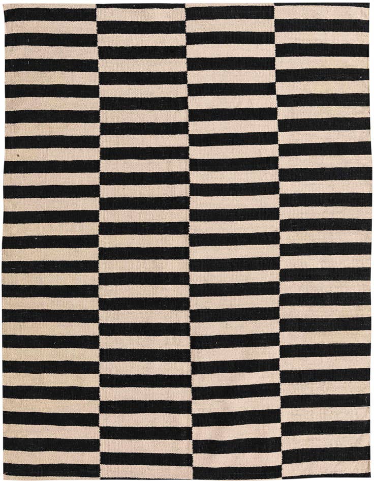 Detail image of 5' x 6' 4 Hand Woven Kilim Modern Wool Rug