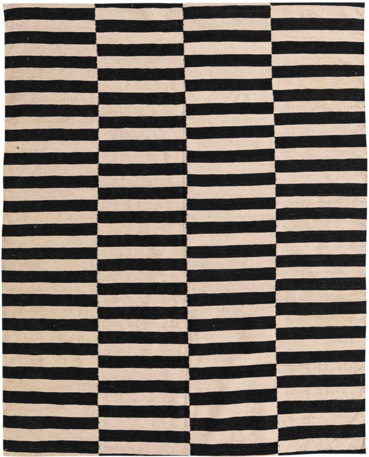 Detail image of 5' x 6' 4 Hand Woven Kilim Modern Wool Rug
