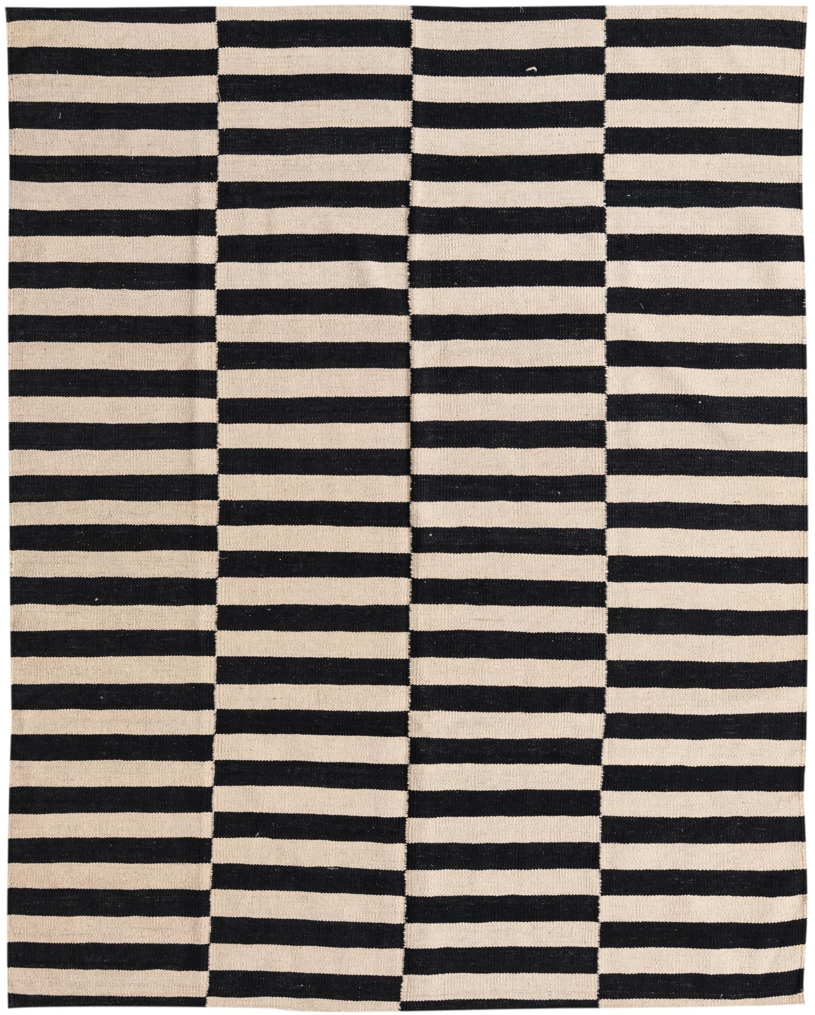 5' x 6' 4 Hand Woven Kilim Modern Wool Rug
