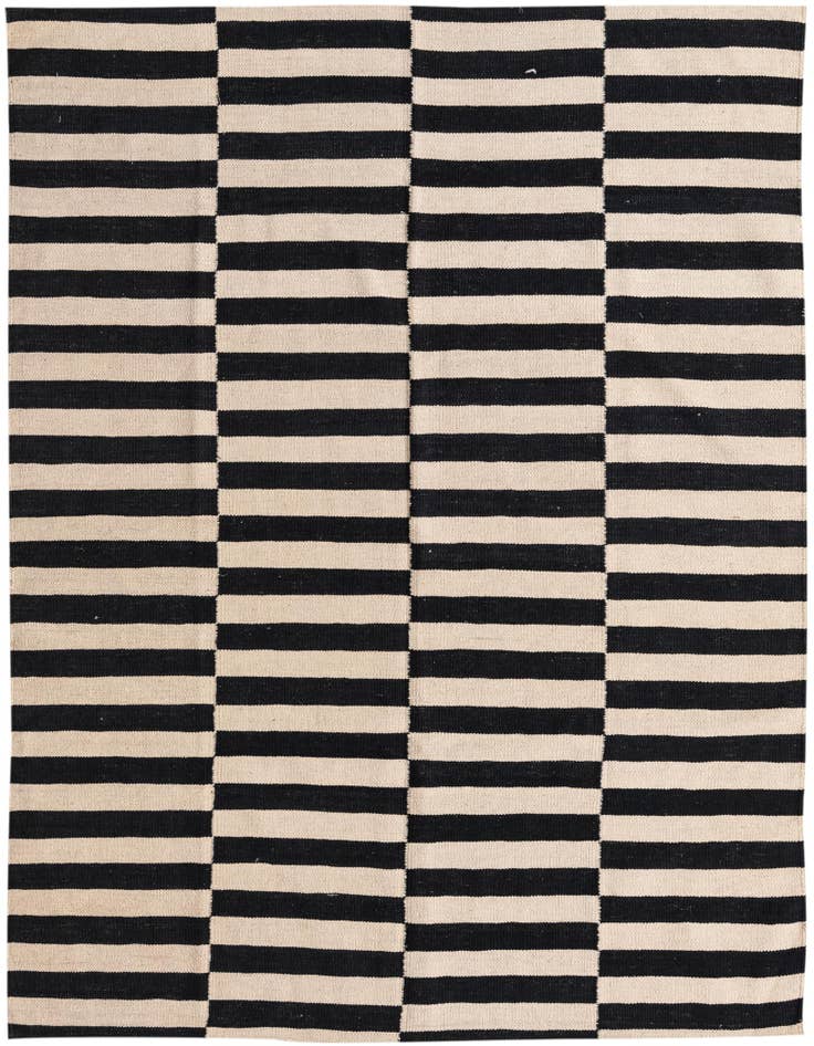Detail image of 5' x 6' 4 Hand Woven Kilim Modern Wool Rug