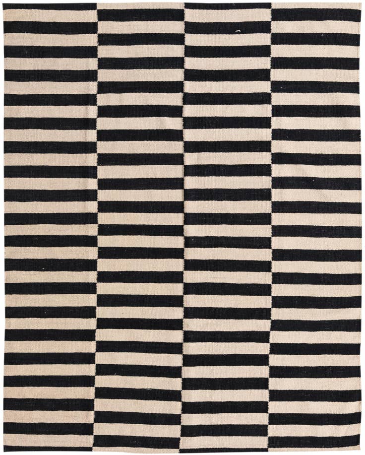 Detail image of 5' x 6' 4 Hand Woven Kilim Modern Wool Rug