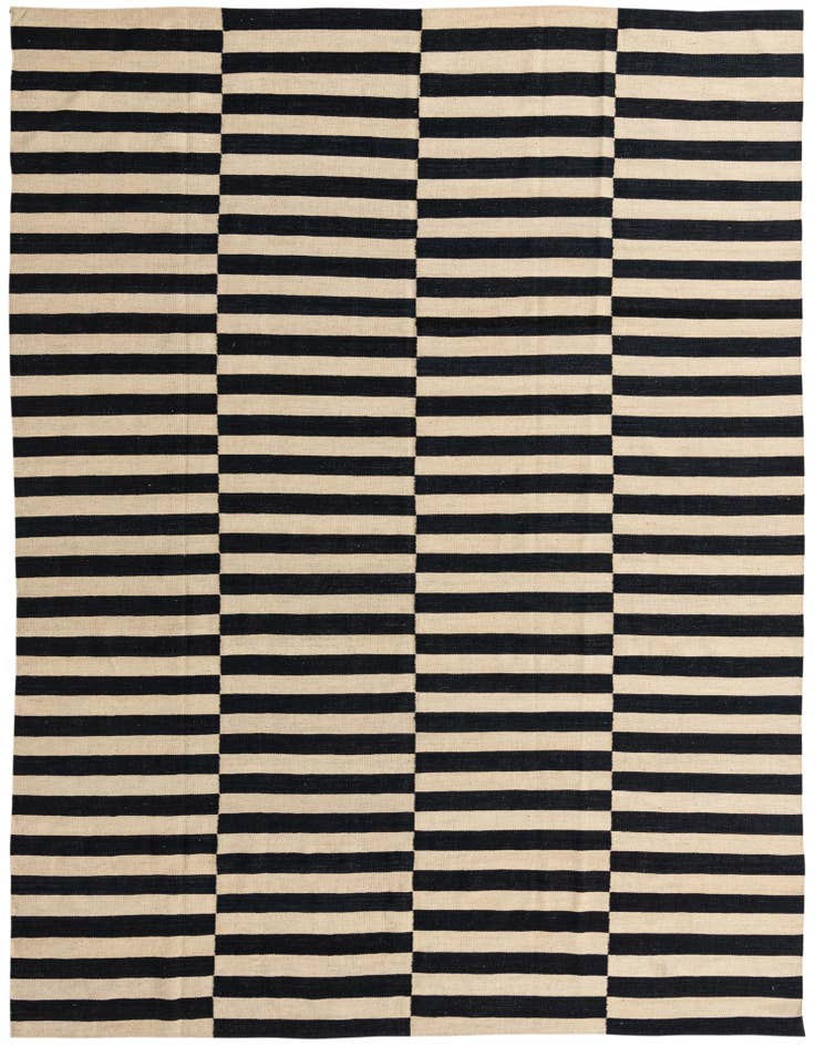 Detail image of 4' 11 x 6' 4 Hand Woven Kilim Modern Wool Rug