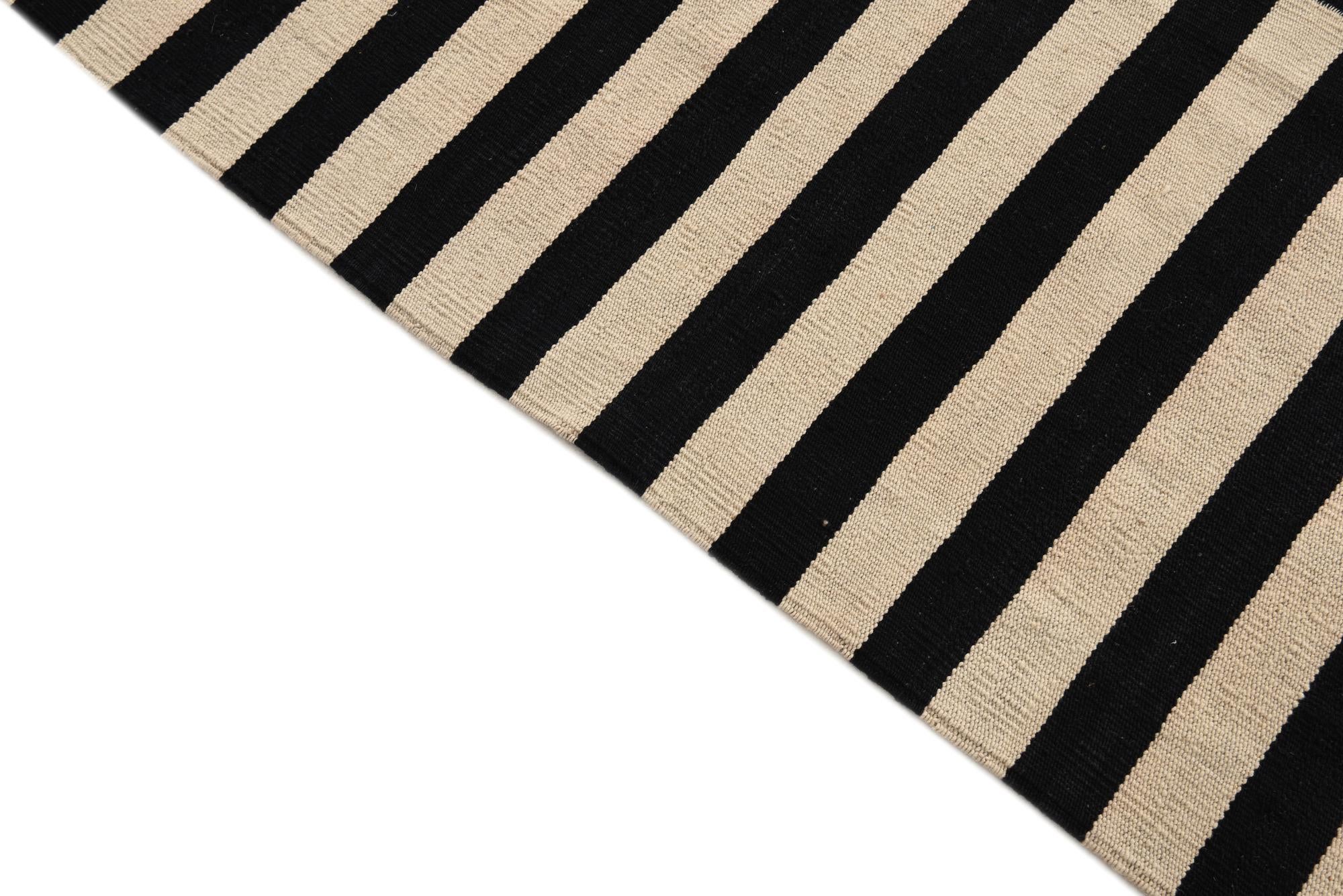 8' 1 x 11' 2 Hand Woven Kilim Modern Wool Rug