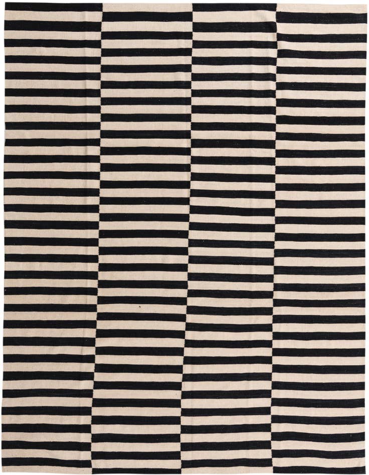 Detail image of 8' 1 x 11' 2 Hand Woven Kilim Modern Wool Rug