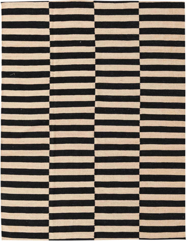 Detail image of 5' x 6' 2 Hand Woven Kilim Modern Wool Rug