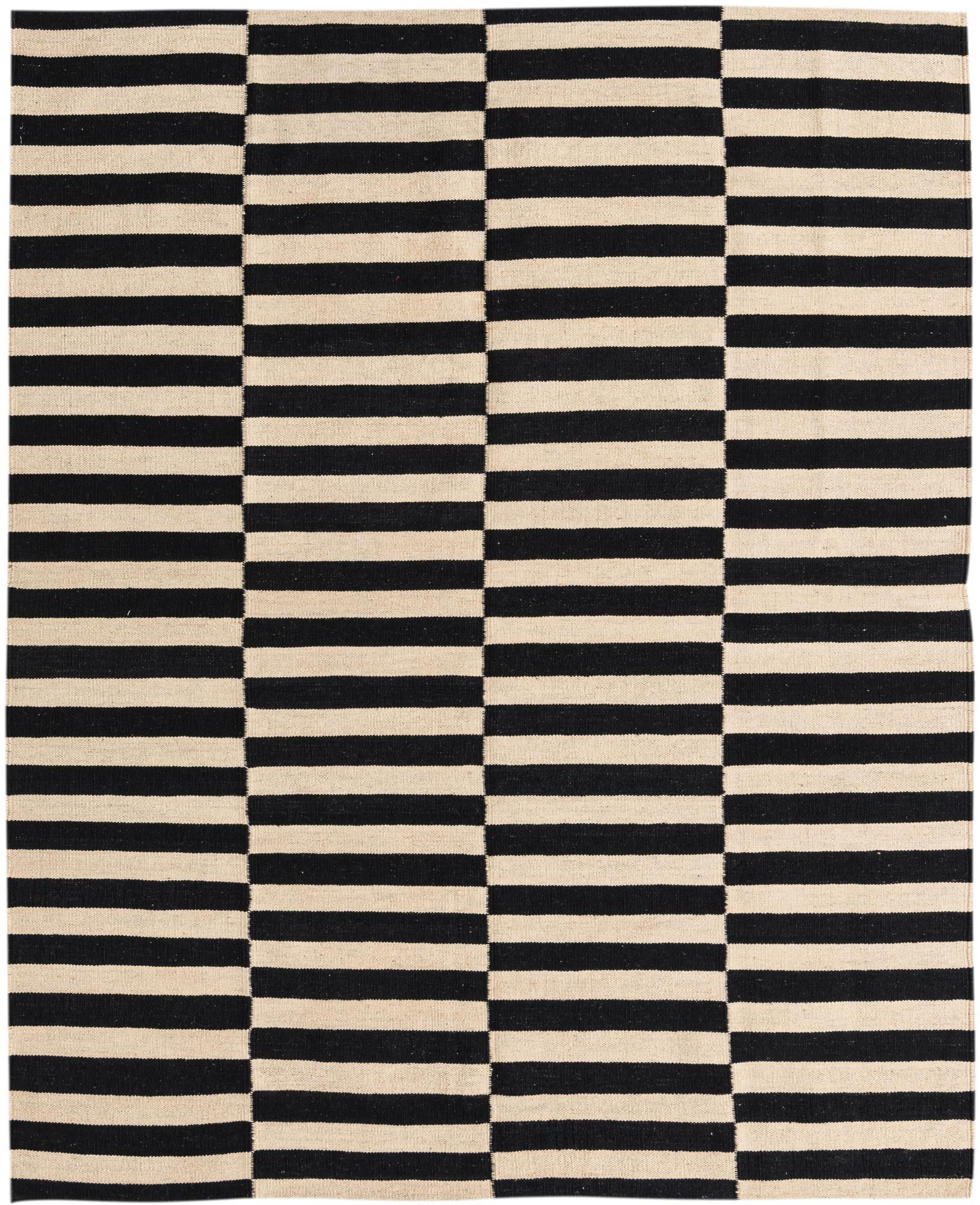 5' 2 x 6' 4 Hand Woven Kilim Modern Wool Rug