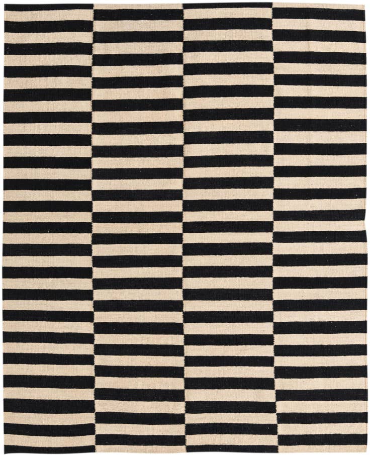 Detail image of 5' 2 x 6' 4 Hand Woven Kilim Modern Wool Rug