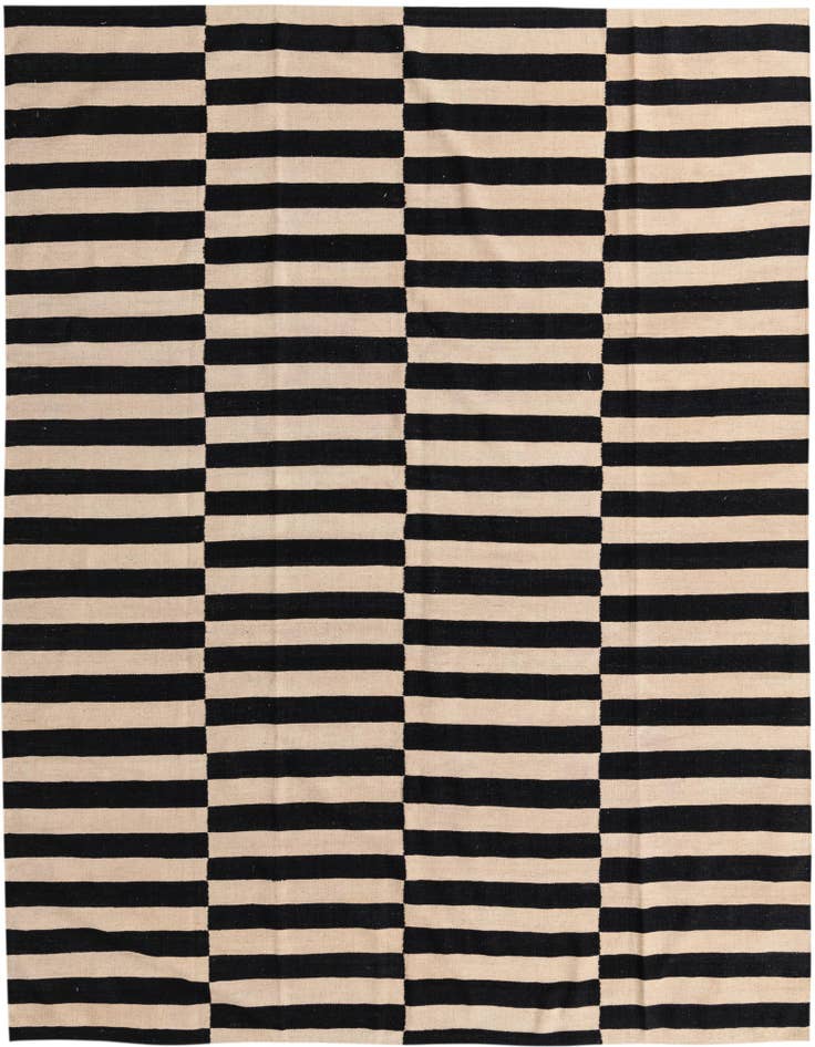 Detail image of 8' 2 x 9' 8 Hand Woven Kilim Modern Wool Rug