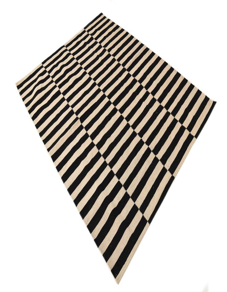 Detail image of 5' x 6' 5  Hand Woven Kilim Modern Wool Rug