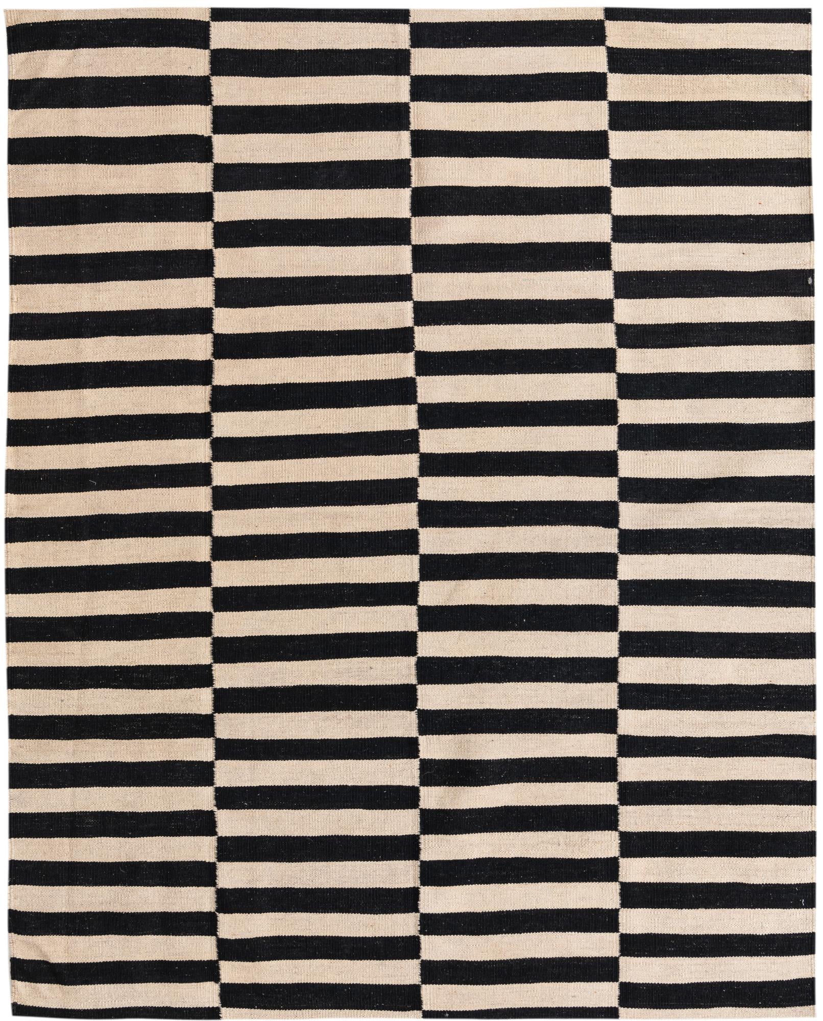 4' 11 x 6' 5 Hand Woven Kilim Modern Wool Rug