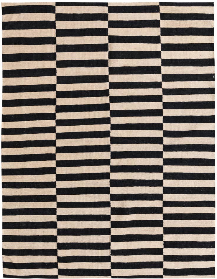 Detail image of 4' 11 x 6' 5 Hand Woven Kilim Modern Wool Rug