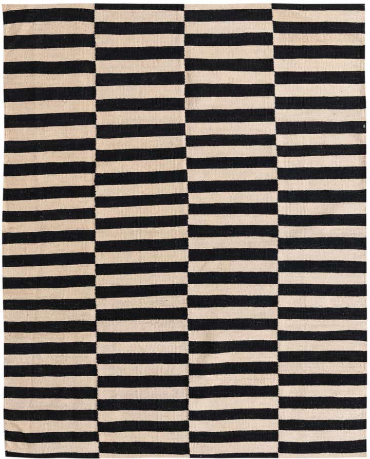 4' 11 x 6' 5 Hand Woven Kilim Modern Wool Rug