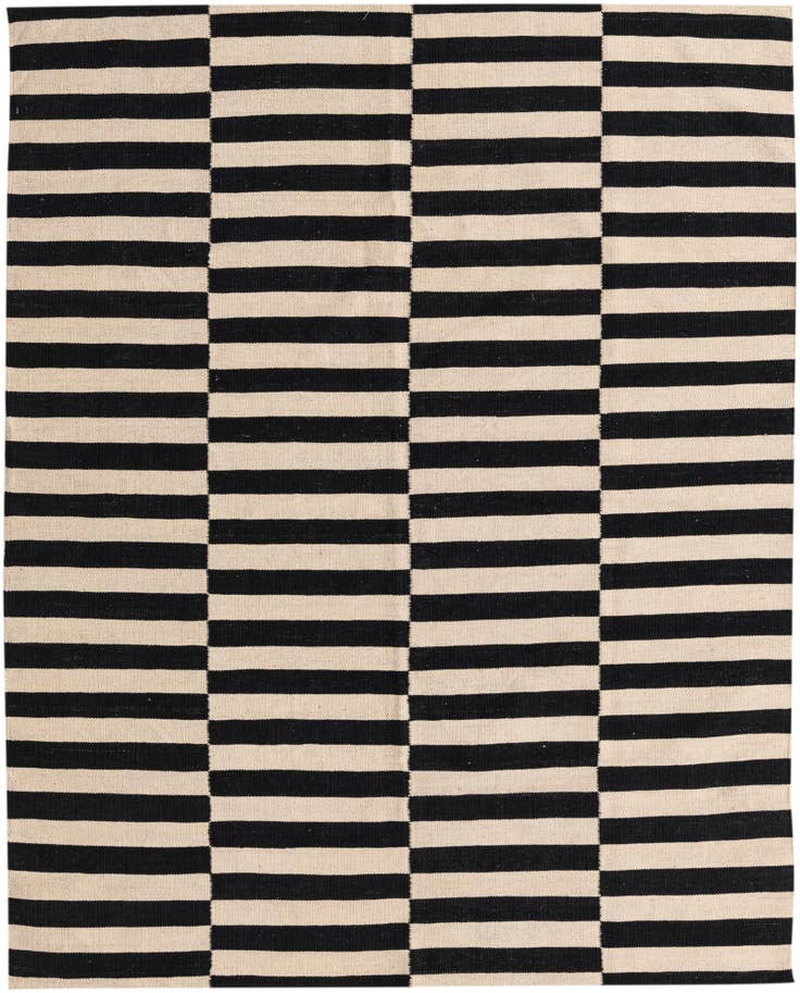 Detail image of 5' 1 x 6' 5 Hand Woven Kilim Modern Wool Rug