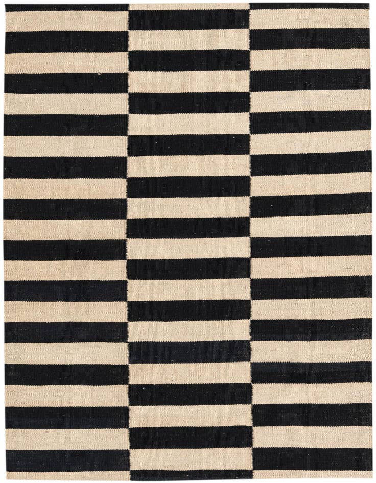 Detail image of 3' 5 x 4' 9 Hand Woven Kilim Modern Wool Rug