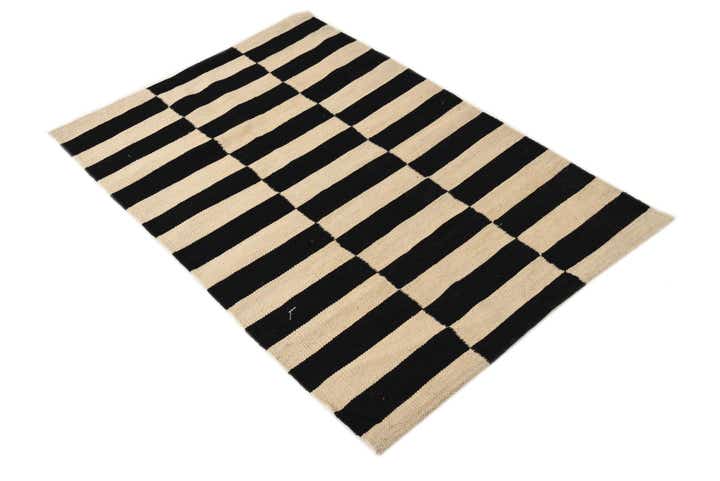 2' 7 x 3' 10 Hand Woven Kilim Modern Wool Rug