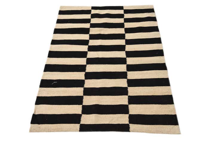2' 7 x 3' 10 Hand Woven Kilim Modern Wool Rug