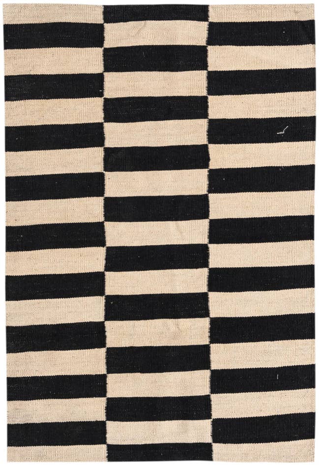 Detail image of 2' 7 x 3' 10 Hand Woven Kilim Modern Wool Rug