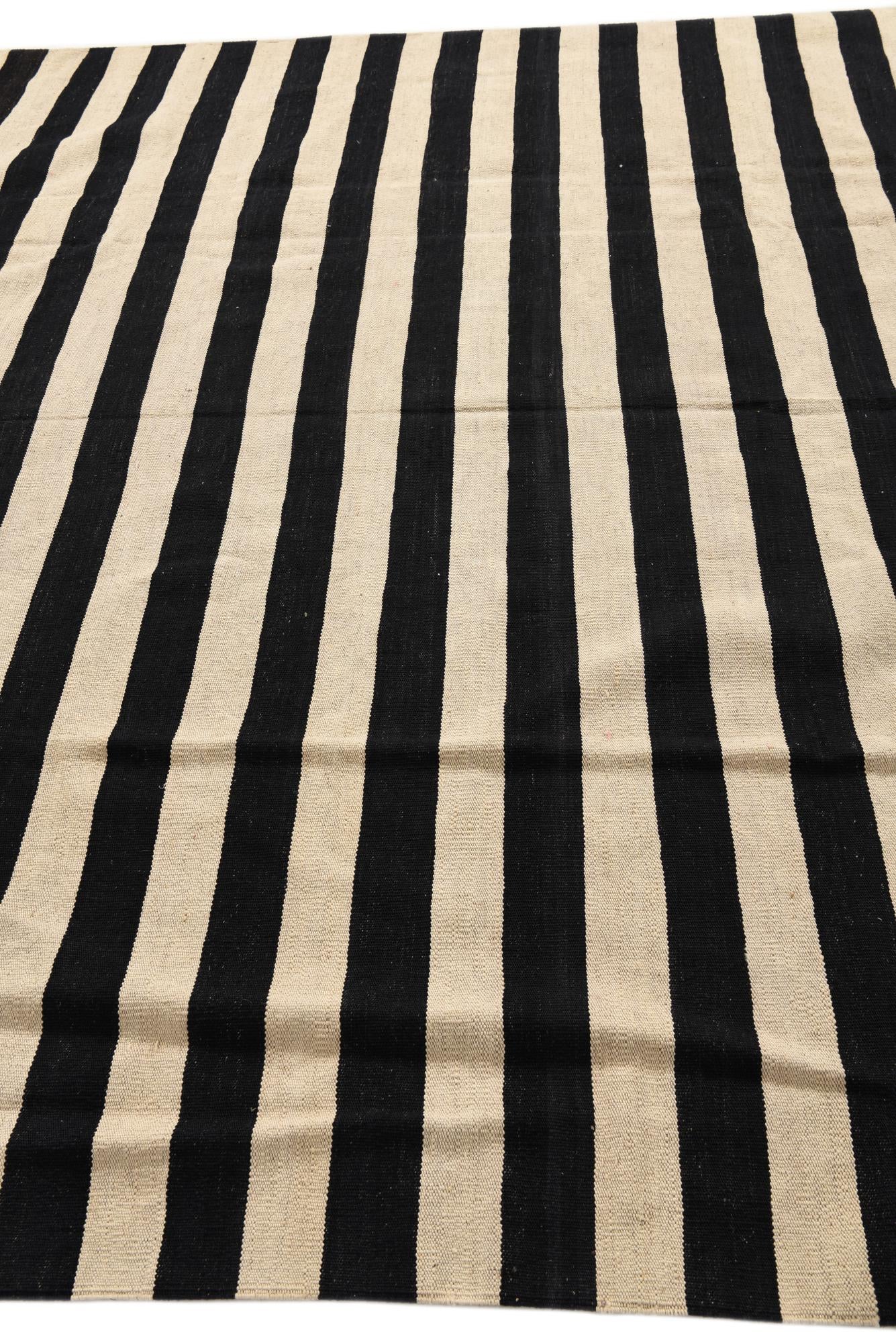8' 2 x 9' 9 Hand Woven Kilim Modern Wool Rug