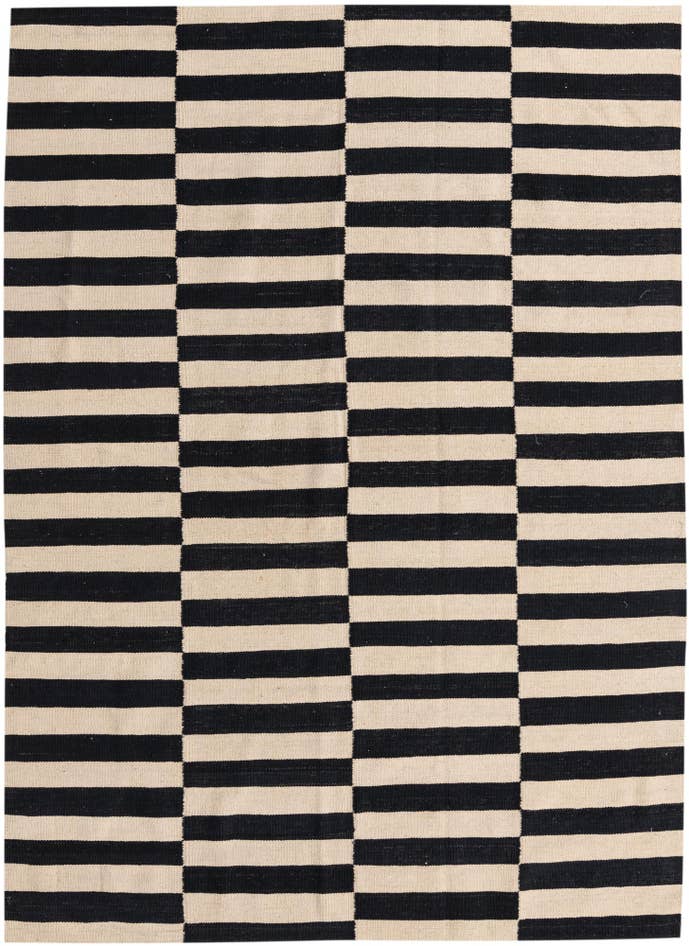 Detail image of 5' 8 x 7' 11 Hand Woven Kilim Modern Wool Rug