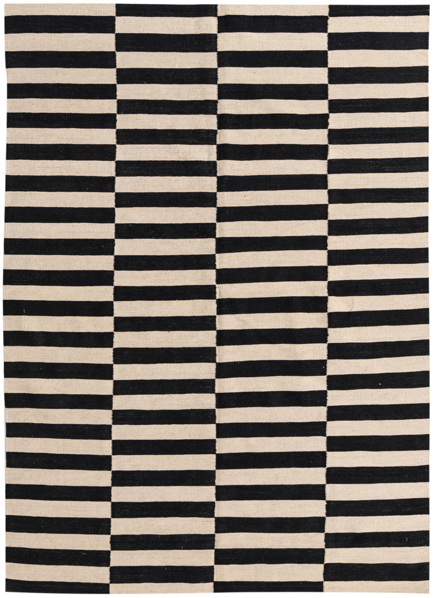 5' 7 x 7' 9 Hand Woven Kilim Modern Wool Rug