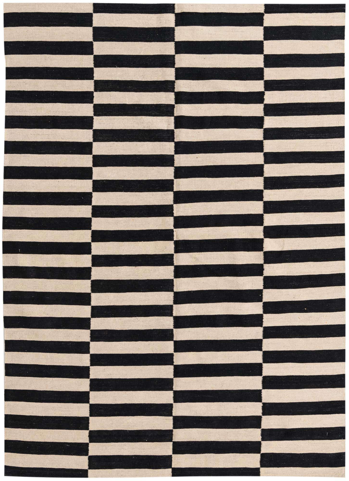 5' 7 x 7' 9 Hand Woven Kilim Modern Wool Rug