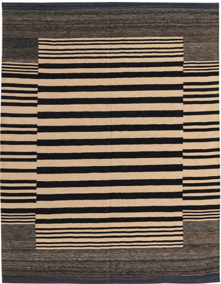 Detail image of 4' 8 x 6' 4 Hand Woven Kilim Modern Wool Rug