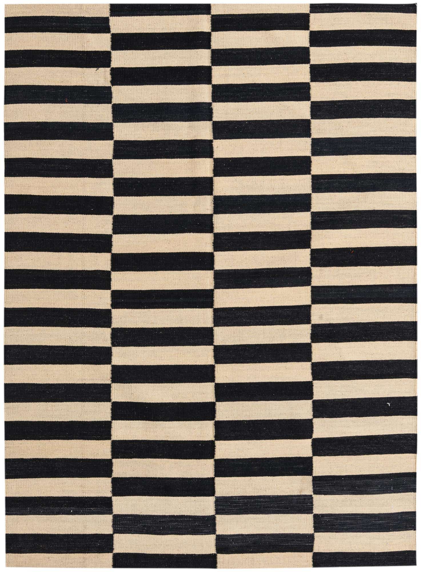 4' 11 x 6' 9 Hand Woven Kilim Modern Wool Rug